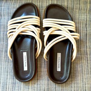 Emme Parsons Eevie Sandal in ivory napa leather